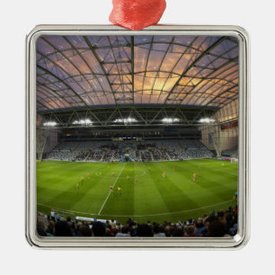 Fußballspiel, Forsyth Barr Stadium, Dunedin Silbernes Ornament