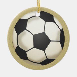 Fußballspiel Foto Keepake Gold Keramik Ornament