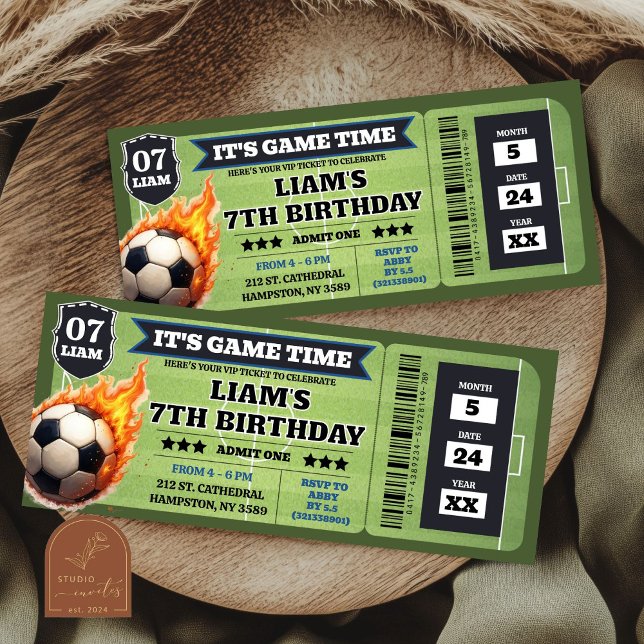Fußballspiel Geburtstag Boy Ticket (Von Creator hochgeladen)