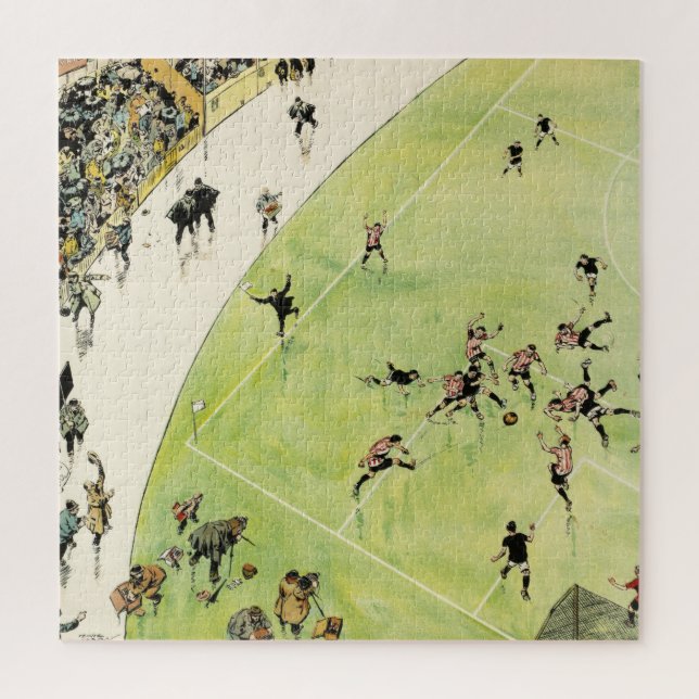 Fußballspiel, Londoner Mannschaften, lustiger Cart (Vertikal)