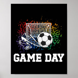 Fußballspiel Tag Tor Spiel Tag Fußball Poster
