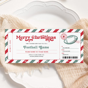 Fußballspiel Überraschung Weihnachtsgeschenkticket Einladung