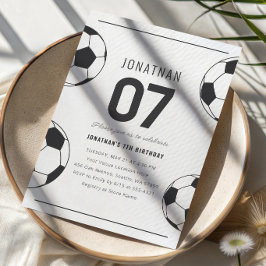 Fußballspiel-Zeit Geburtstag Fußball Junge 7. Gebu Einladung