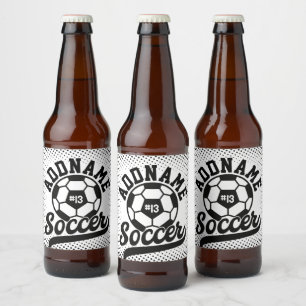 Fußballspieler ADD NAME Football Team Personalisie Bierflaschenetikett