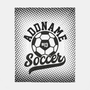 Fußballspieler ADD NAME Football Team Personalisie Fleecedecke