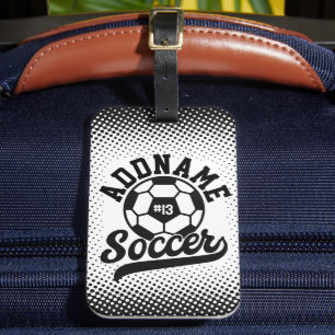 Fußballspieler ADD NAME Football Team Personalisie Gepäckanhänger