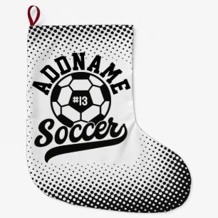 Fußballspieler ADD NAME Football Team Personalisie Großer Weihnachtsstrumpf