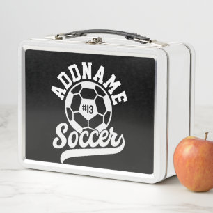 Fußballspieler ADD NAME Football Team Personalisie Metall Brotdose