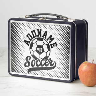 Fußballspieler ADD NAME Football Team Personalisie Metall Brotdose