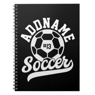 Fußballspieler ADD NAME Football Team Personalisie Notizblock