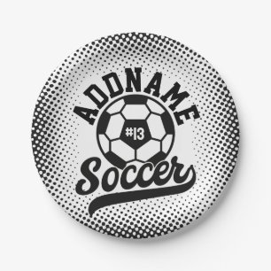 Fußballspieler ADD NAME Football Team Personalisie Pappteller
