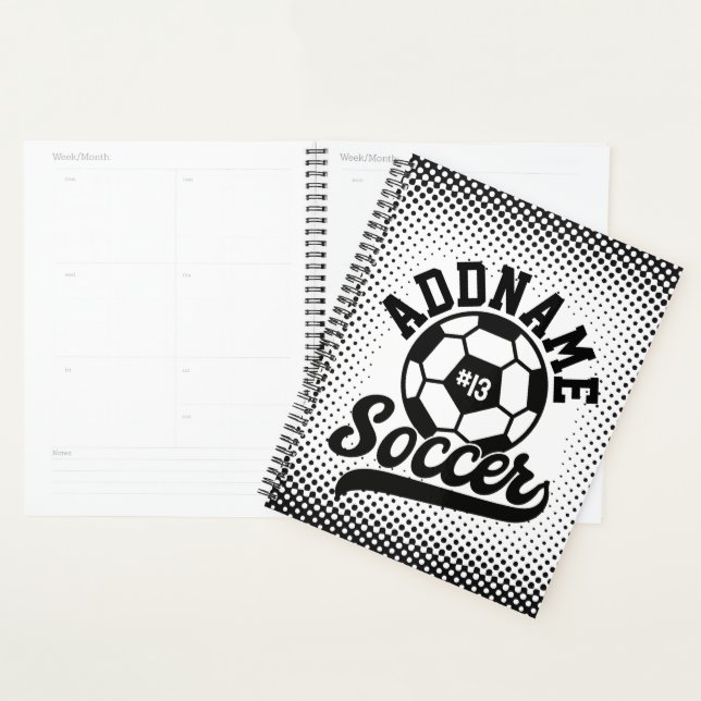 Fußballspieler ADD NAME Football Team Personalisie Planer (Anzeige)