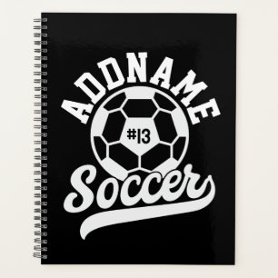 Fußballspieler ADD NAME Football Team Personalisie Planer