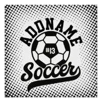 Fußballspieler ADD NAME Football Team Personalisie