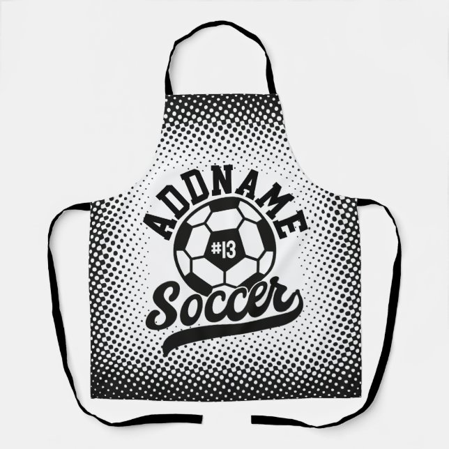 Fußballspieler ADD NAME Football Team Personalisie Schürze (Vorderseite)