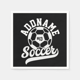 Fußballspieler ADD NAME Football Team Personalisie Serviette