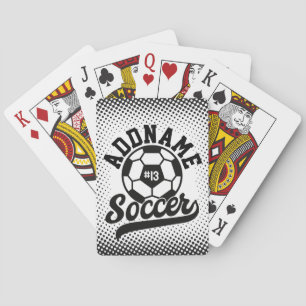 Fußballspieler ADD NAME Football Team Personalisie Spielkarten