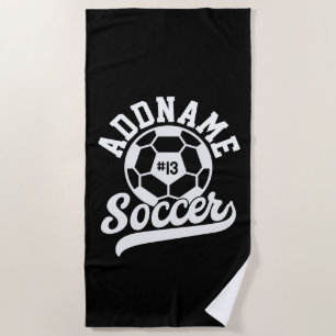 Fußballspieler ADD NAME Football Team Personalisie Strandtuch