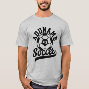 Fußballspieler ADD NAME Football Team Personalisie T-Shirt