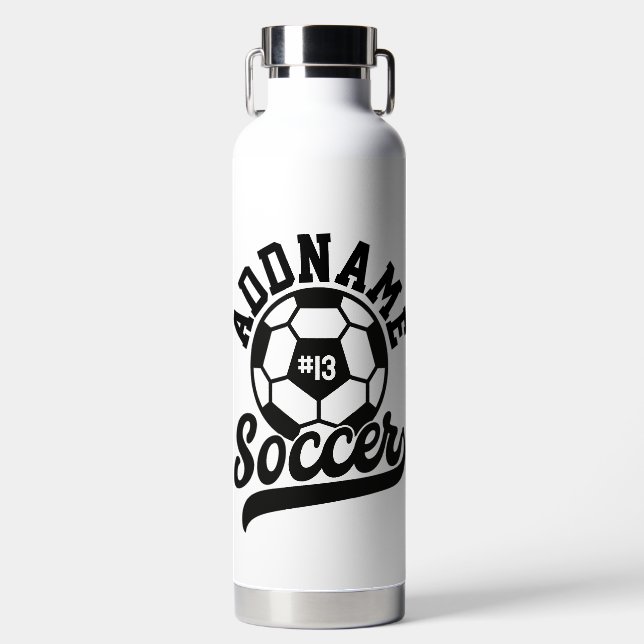 Fußballspieler ADD NAME Football Team Personalisie Trinkflasche (Vorderseite)