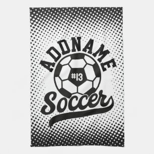 Fußballspieler ADD NAME Fußballmannschaft Personal Geschirrtuch
