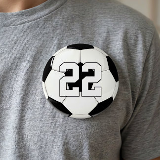 Fußballspieler Benutzerdefinierte Trikotnummer/Tex Button