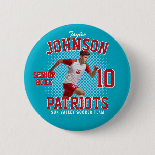 Fußballspieler Benutzerdefiniertes Foto Senior Spo Button