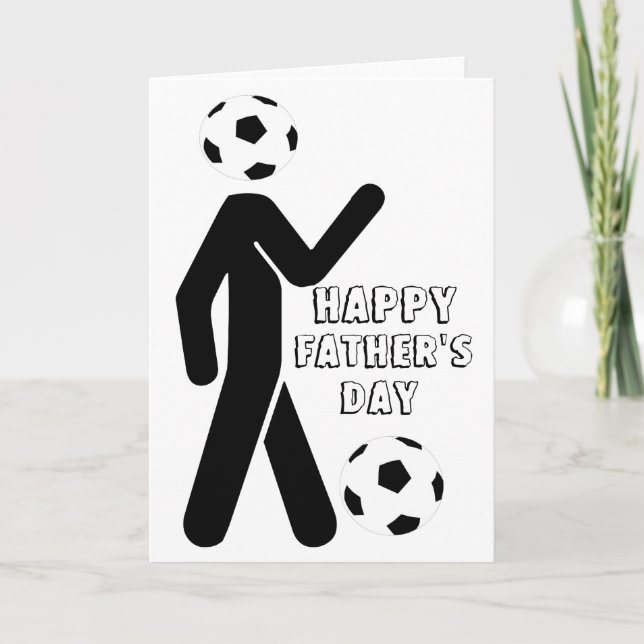 Fußballspieler, der glückliche Vatertag Karte (Vorderseite)