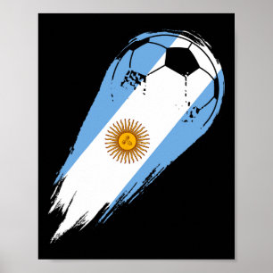 Fußballspieler des Stolzes Argentinien Poster