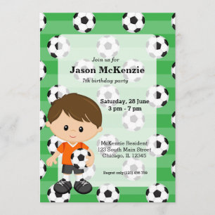 Fußballspieler Einladung