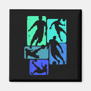 Fußballspieler Fans Kicken Grafik Coole Streetwear Magnet