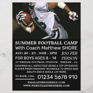Fußballspieler, Flyer für Fußballwerbung