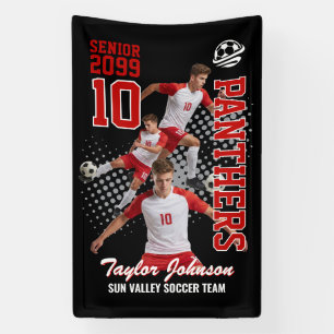 Fußballspieler-Foto-Collage Sport individuell Banner