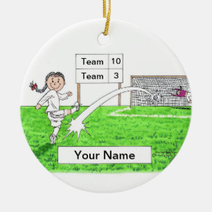 Fußballspieler - Frauen Keramik Ornament
