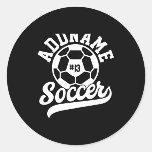 Fußballspieler Fügen Sie Name Fußballmannschaft Pe Runder Aufkleber