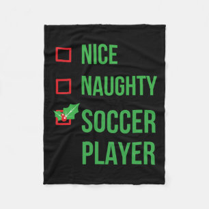 Fußballspieler Funny Pajama Weihnachten Fleecedecke