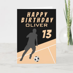 Fußballspieler Fußball Ball Junge Geburtstag Karte
