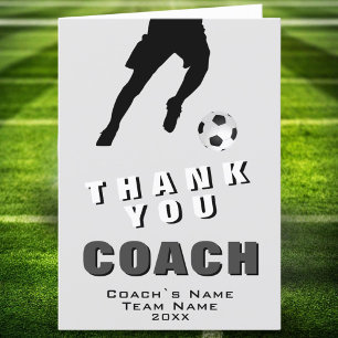 Fußballspieler Fußball Danke Trainer Karte