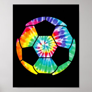 Fußballspieler Fußball Ll Tie Dye Männer Jungen Mä Poster