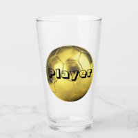 Fußballspieler Gold Fußball Drink Bier Glass