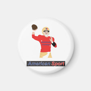 Fußballspieler in Aktion mit Handball Magnet