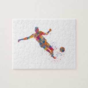 Fußballspieler in Aquarell
