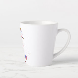 Fußballspieler in Aquarellfarbe Milchtasse