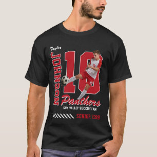 Fußballspieler-individualisiertes Foto-Trikot Numm T-Shirt