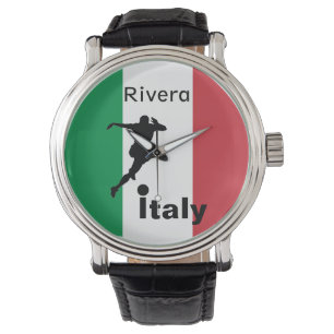 Fußballspieler, Italien, anpassbar Armbanduhr