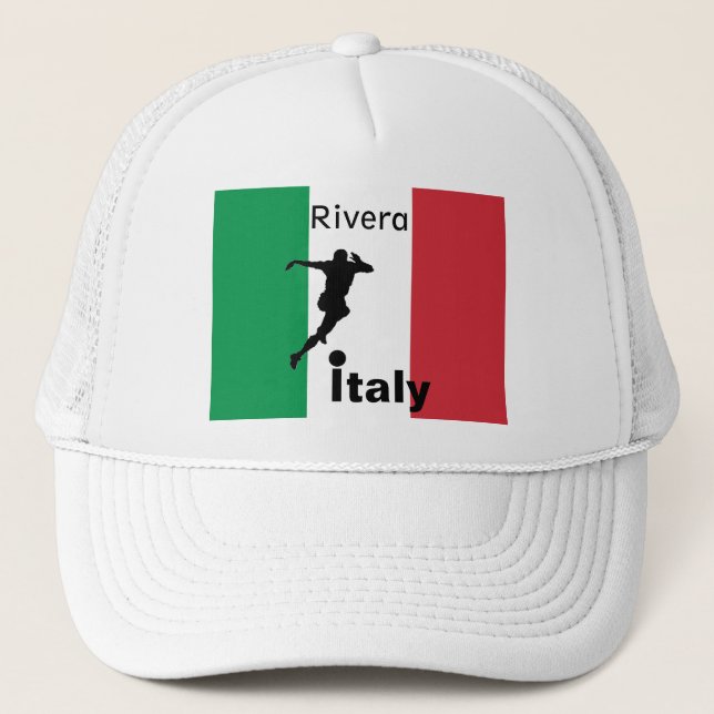 Fußballspieler, Italien, anpassbar Truckerkappe (Vorderseite)