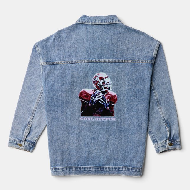 Fußballspieler Jeansjacke (Rückseite)