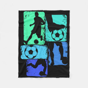 Fußballspieler Jungen Kinder Jugend Männer  Fleecedecke