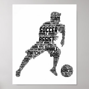 Fußballspieler Jungen Männer Kinder Poster