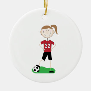 Fußballspieler Keramik Ornament